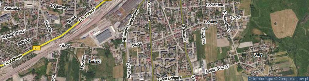 Zdjęcie satelitarne Długa ul.