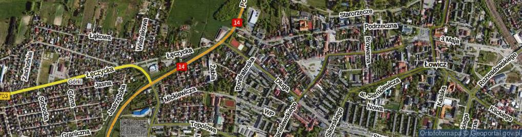 Zdjęcie satelitarne Długa ul.