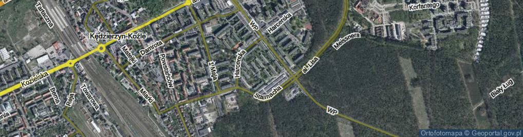 Zdjęcie satelitarne Dmowskiego Romana ul.