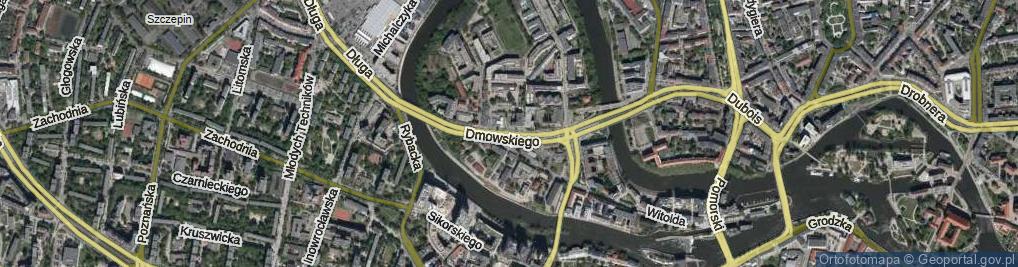 Zdjęcie satelitarne Dmowskiego Romana ul.