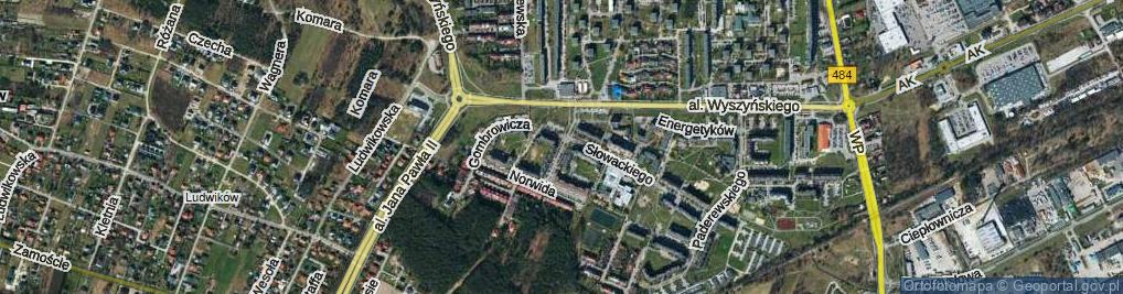 Zdjęcie satelitarne Dobrzańskiego-Hubala Henryka, mjr. ul.