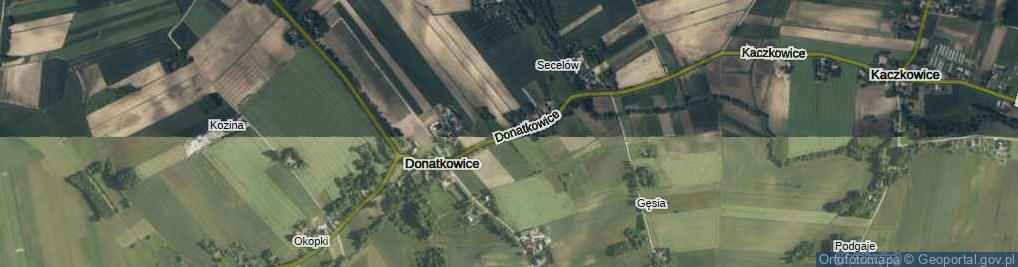 Zdjęcie satelitarne Donatkowice ul.