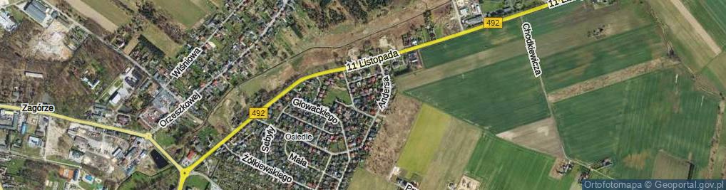 Zdjęcie satelitarne Dobrzańskiego-Hubala Henryka, mjr. ul.