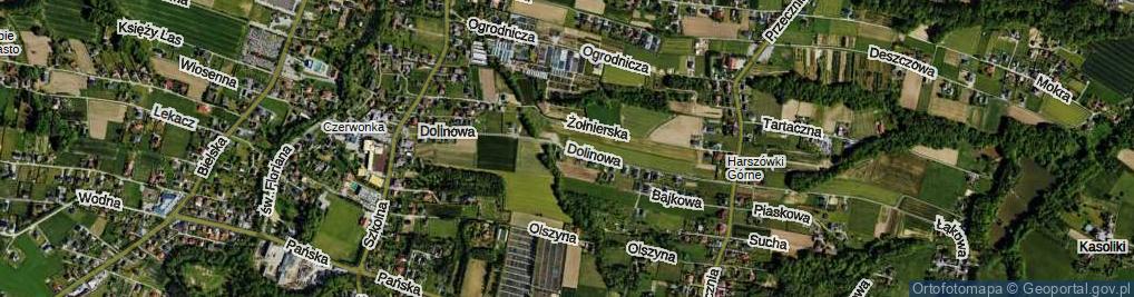 Zdjęcie satelitarne Dolinowa ul.