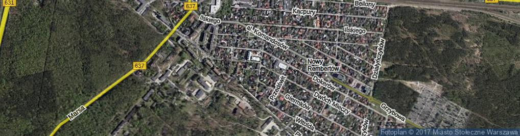 Zdjęcie satelitarne Dowódców ul.