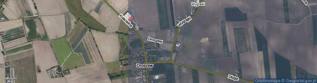 Zdjęcie satelitarne Droszew ul.