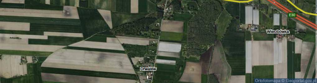 Zdjęcie satelitarne Drwalew ul.