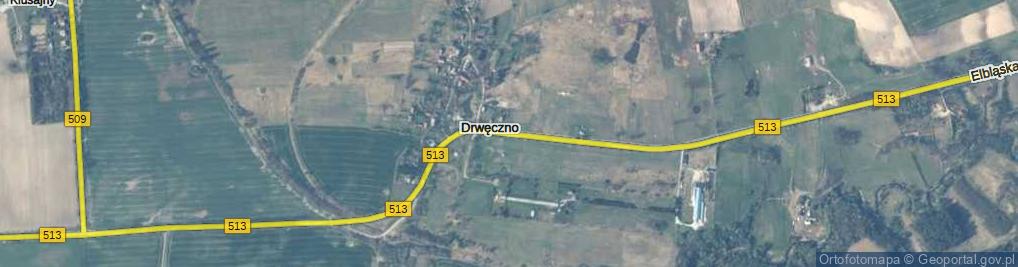 Zdjęcie satelitarne Drwęczno ul.