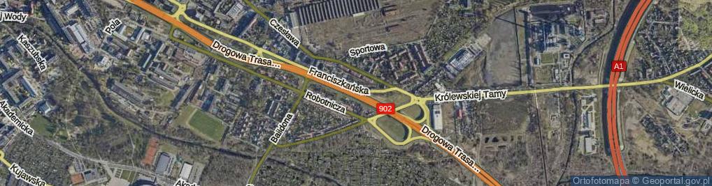 Zdjęcie satelitarne Drogowa Trasa Średnicowa ul.