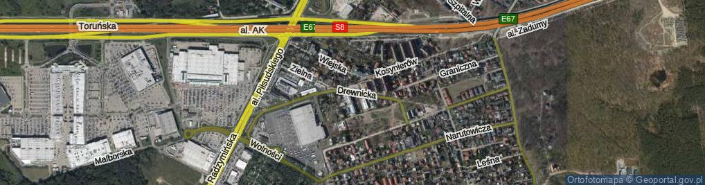 Zdjęcie satelitarne Drewnicka ul.