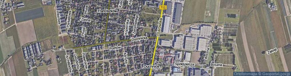 Zdjęcie satelitarne Duchnicka ul.