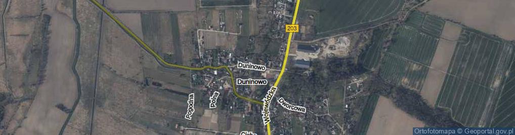 Zdjęcie satelitarne Duninowo ul.