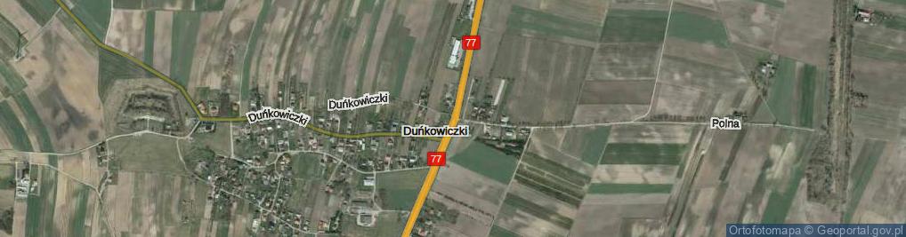 Zdjęcie satelitarne Duńkowiczki ul.
