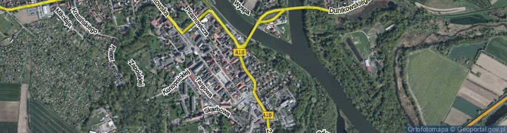 Zdjęcie satelitarne Dunajewskiego Isaaka ul.