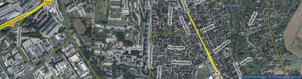 Zdjęcie satelitarne Dunikowskiego Ksawerego ul.