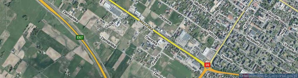 Zdjęcie satelitarne Dworska ul.