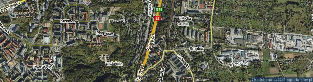 Zdjęcie satelitarne Dworcowa ul.