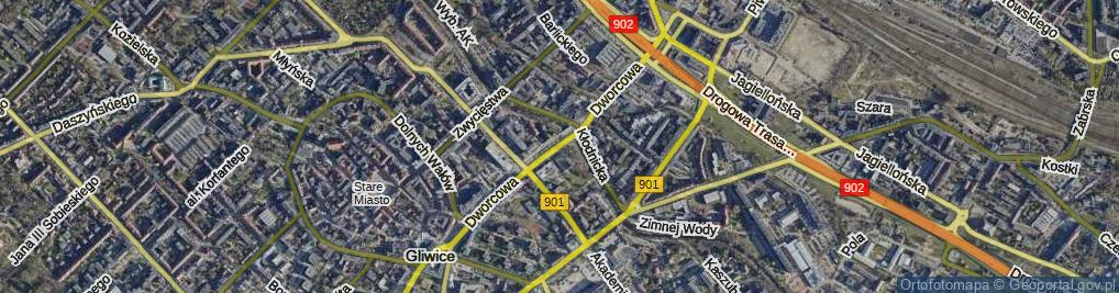 Zdjęcie satelitarne Dworcowa ul.