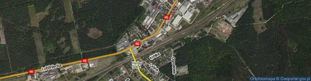 Zdjęcie satelitarne Dworcowa ul.