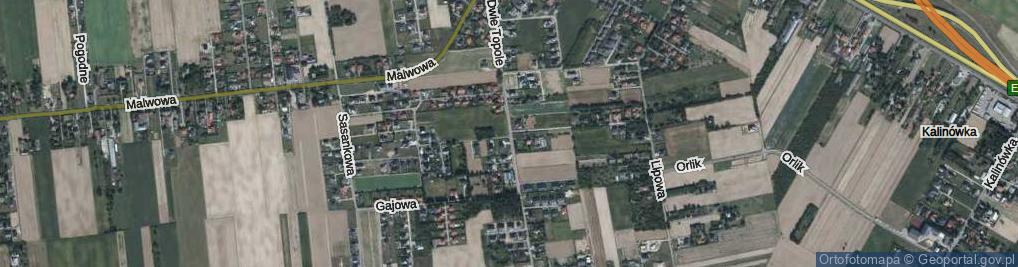 Zdjęcie satelitarne Dwie Topole ul.