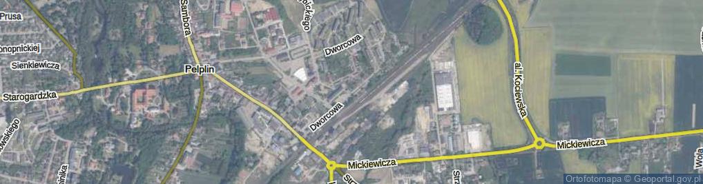 Zdjęcie satelitarne Dworcowa ul.