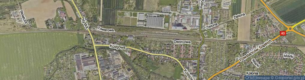 Zdjęcie satelitarne Dworcowa ul.