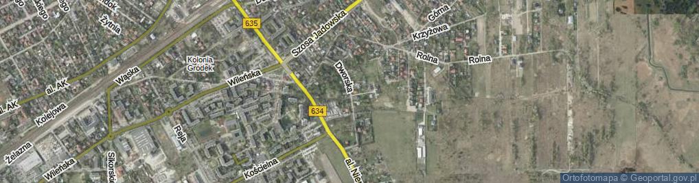 Zdjęcie satelitarne Dworska ul.