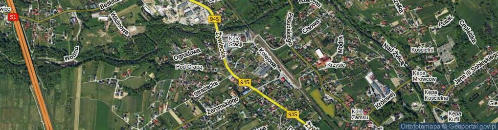 Zdjęcie satelitarne Dworcowa ul.