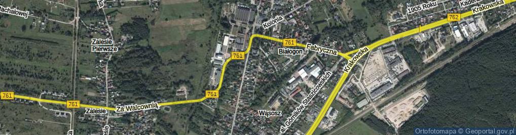 Zdjęcie satelitarne Dyrekcji Głównej Górniczej ul.