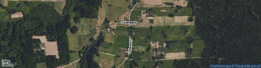 Zdjęcie satelitarne Dzierwany ul.
