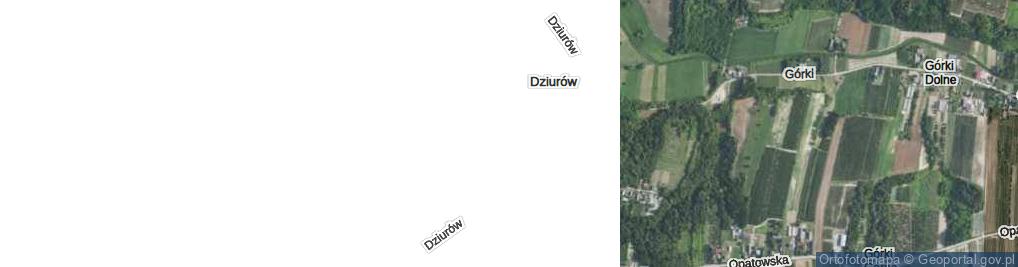 Zdjęcie satelitarne Dziurów ul.