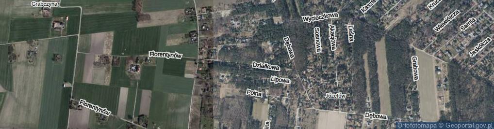 Zdjęcie satelitarne Działkowa ul.