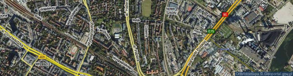 Zdjęcie satelitarne Dzielna ul.