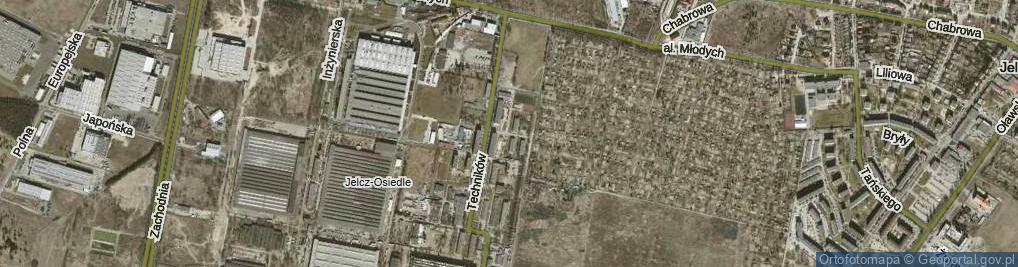 Zdjęcie satelitarne Działkowa ul.