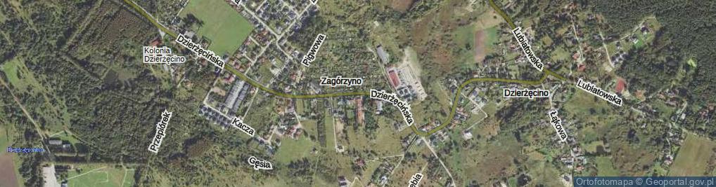 Zdjęcie satelitarne Dzierżęcińska ul.