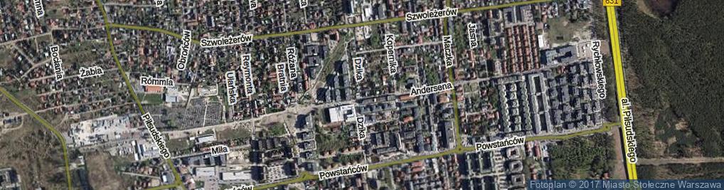 Zdjęcie satelitarne Dzika ul.