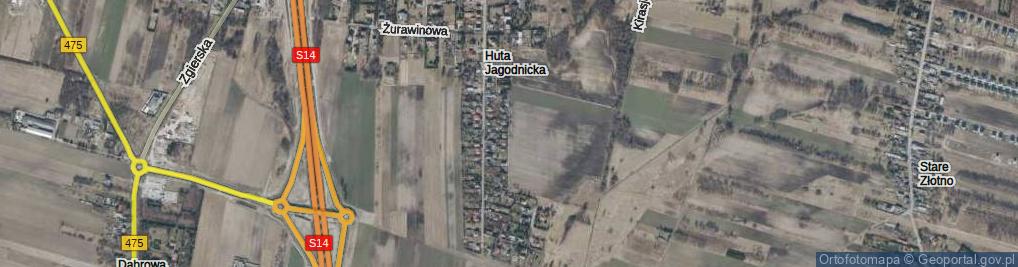 Zdjęcie satelitarne Dzieci Łodzi ul.