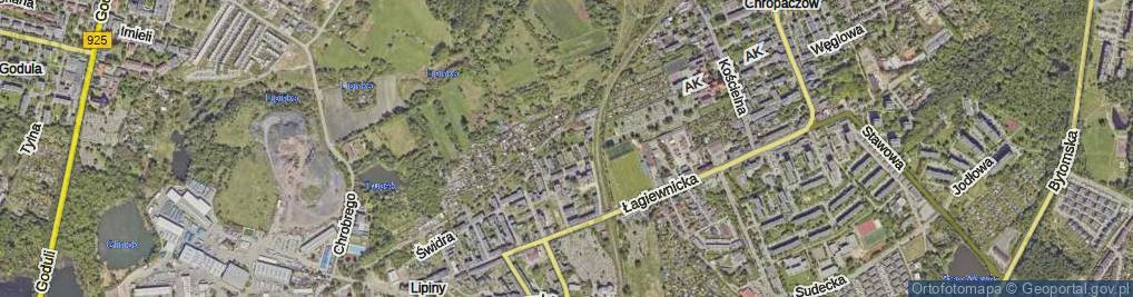 Zdjęcie satelitarne Działkowców ul.