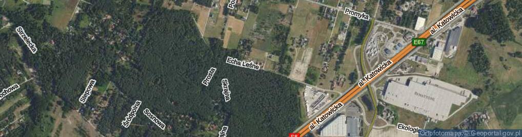 Zdjęcie satelitarne Echa Leśne ul.