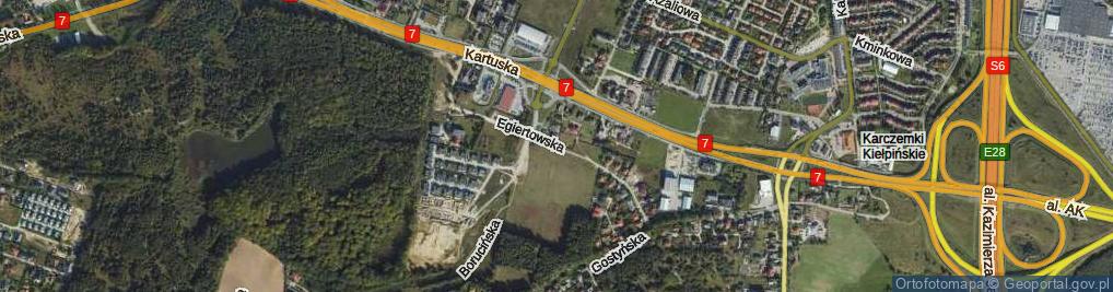 Zdjęcie satelitarne Egiertowska ul.