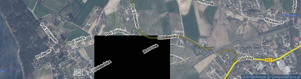Zdjęcie satelitarne Elżbietańska ul.