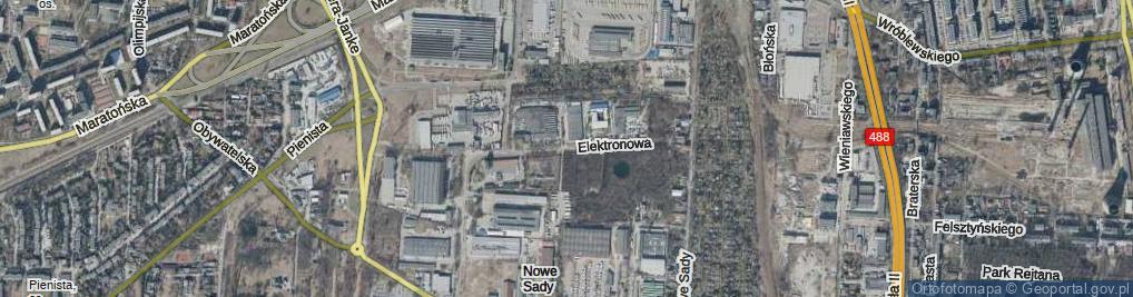 Zdjęcie satelitarne Elektronowa ul.