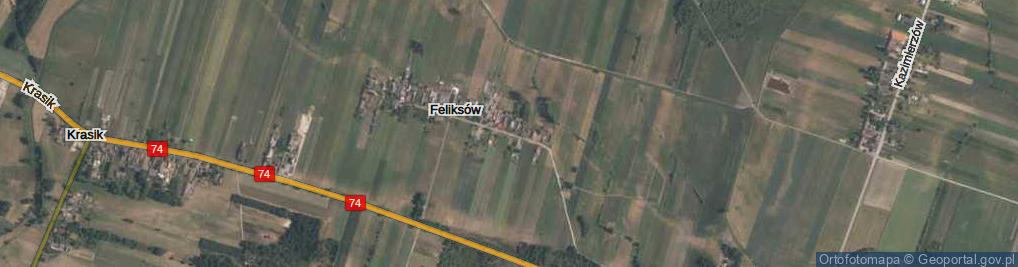 Zdjęcie satelitarne Feliksów ul.