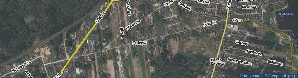 Zdjęcie satelitarne Feliksów ul.
