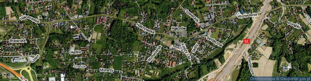 Zdjęcie satelitarne Fizyków ul.