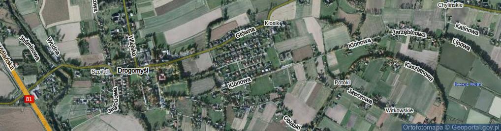 Zdjęcie satelitarne Fiołków ul.