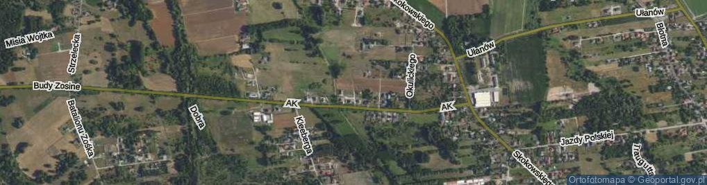 Zdjęcie satelitarne Fieldorfa-Nila Augusta Emila, gen. ul.