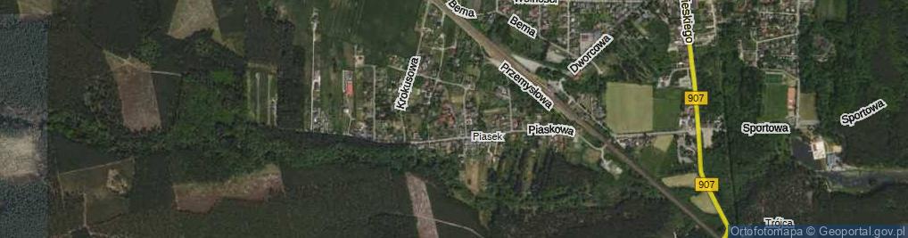 Zdjęcie satelitarne Fiołkowa ul.