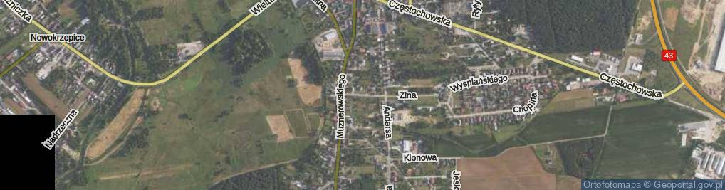 Zdjęcie satelitarne Fieldorfa-Nila Augusta Emila, gen. ul.