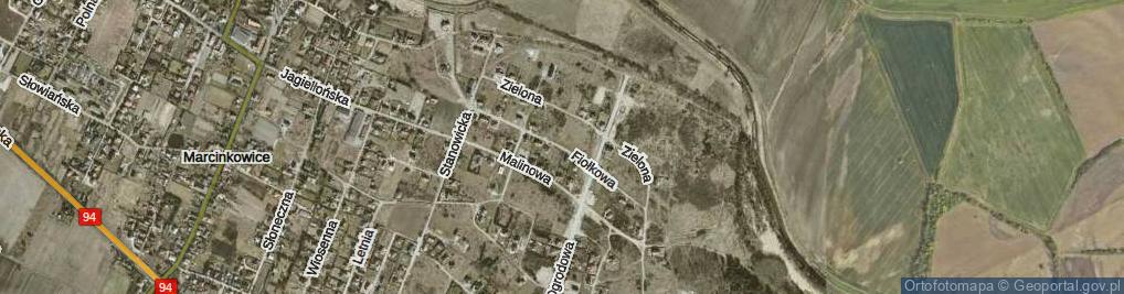 Zdjęcie satelitarne Fiołkowa ul.